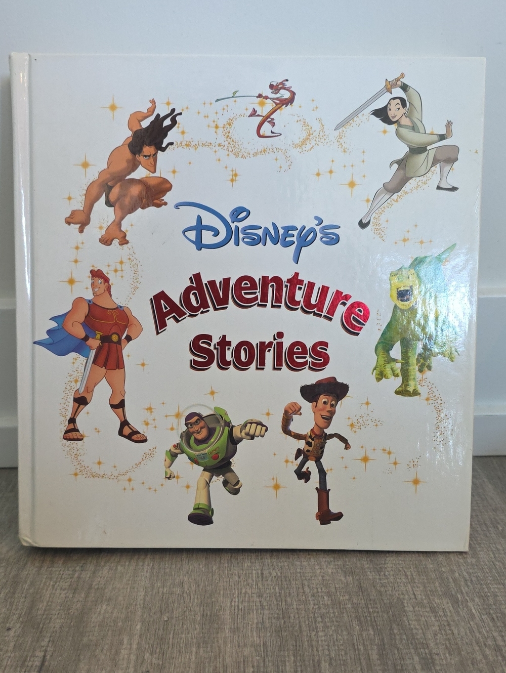 Disney Adventure Stories Hardcover Book - White Cover with Multicolor Characters